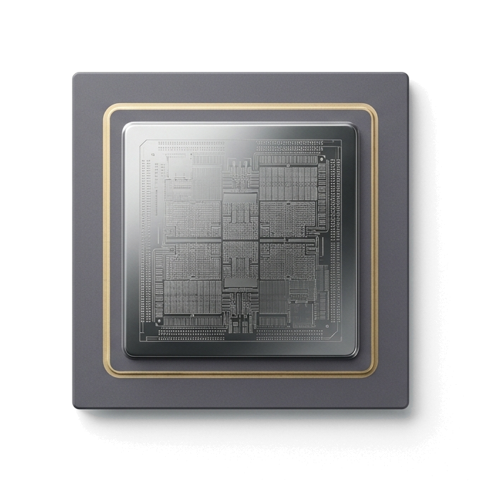 The EVURON G03 Adaptive Response chip seen from above, marked G03.